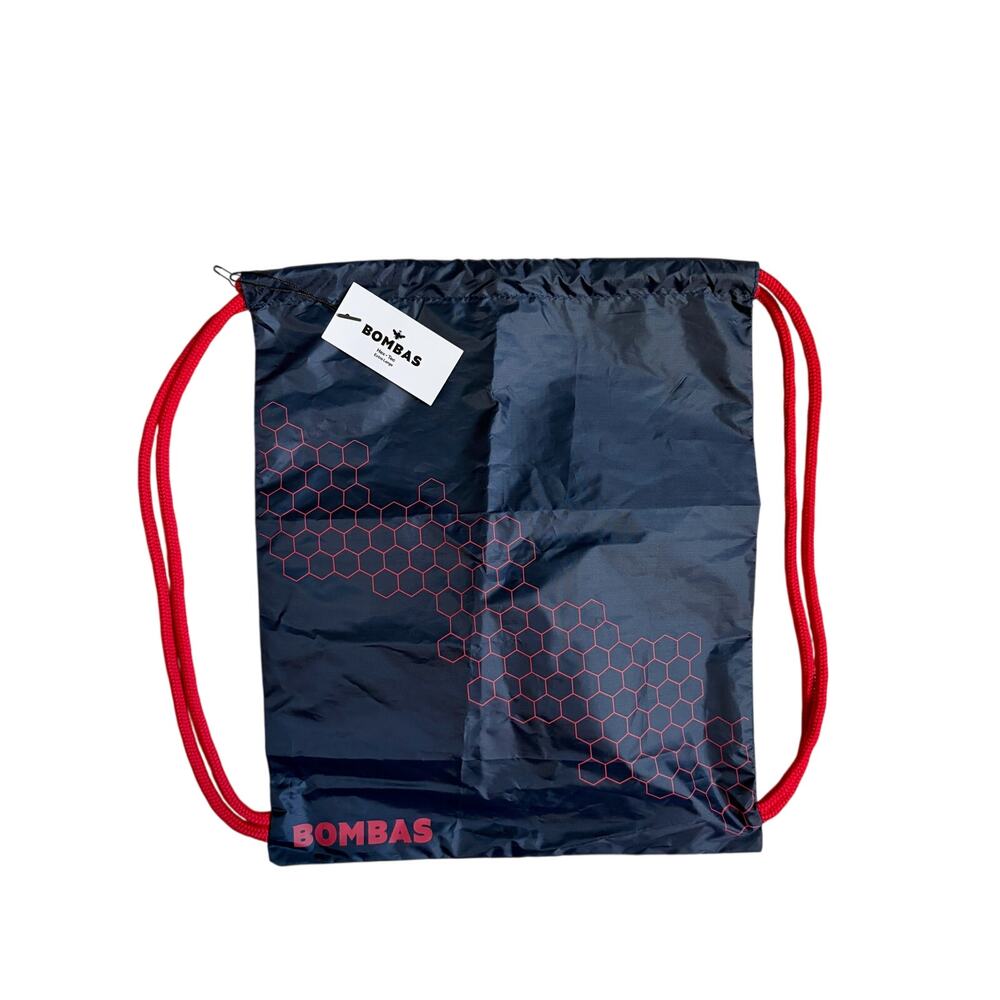 NWT Bombas Hex-Tec Drawstring / Cinch Backpack (Navy / Red)
